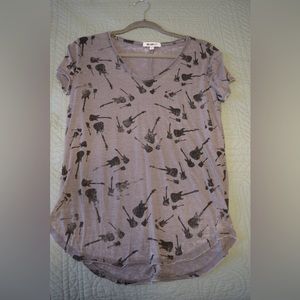 William Rast Guitar V-Neck Tee